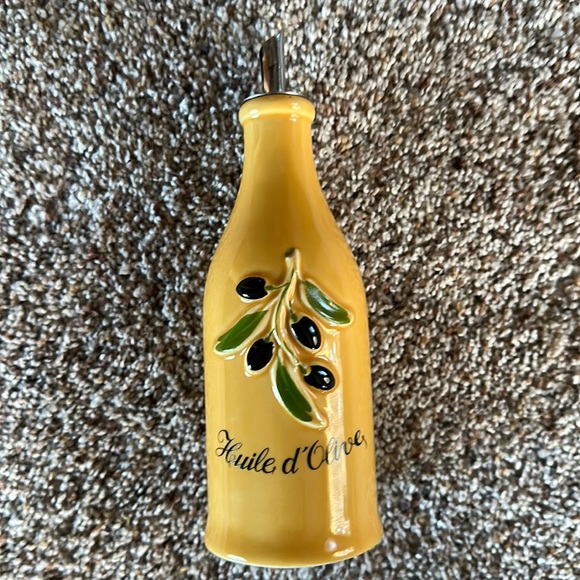 Revol France Kitchen Vintage Revol La Porcelaine France Ceramic Olive Oil Pour Bottle With